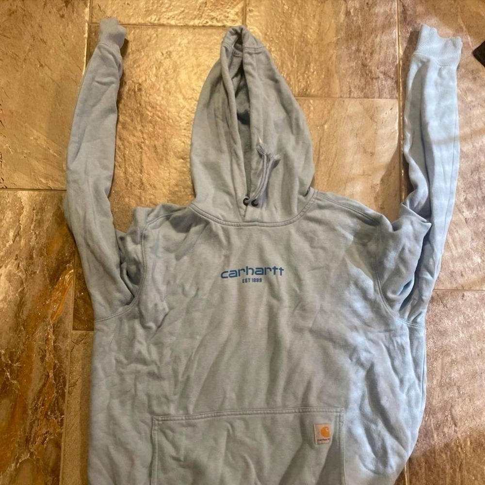 Carhartt light blue hoodie